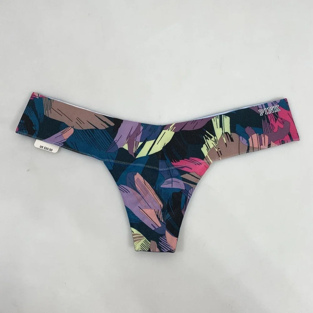 Victoria's Secret PINK Panties‎ Womens XS 3 Pack Thongs Hipster No Show Prints